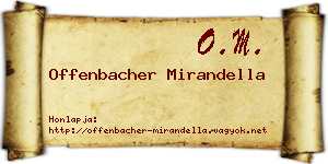 Offenbacher Mirandella névjegykártya